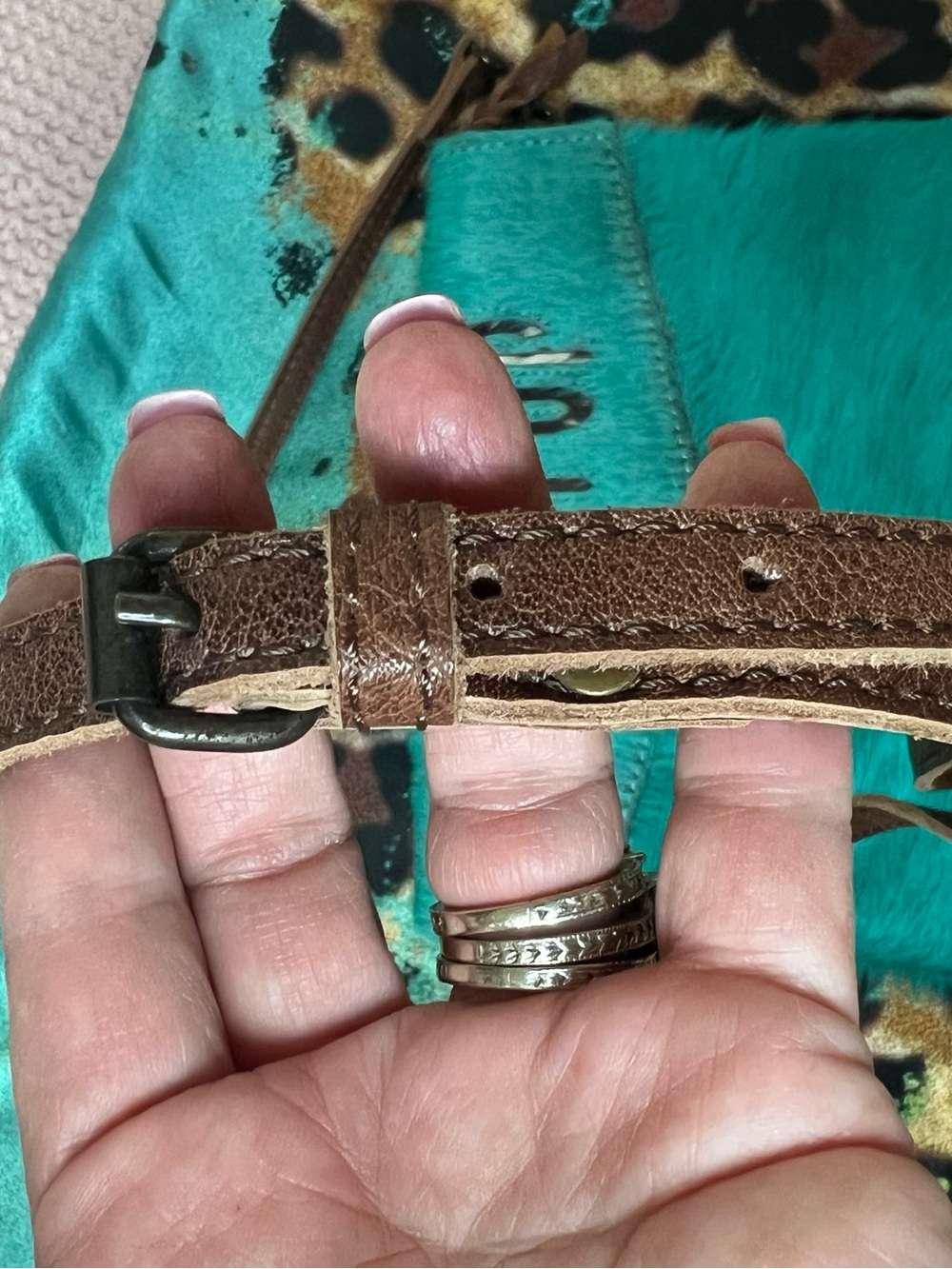 American Darling Envelope Hair on Leather Crossbody/Shoulder Bag - Picture 6 of 10